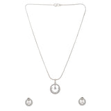 Sparkling Elegance Crystal Halo Pendant Set