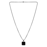Eclipse Black Essence Square Pendant Necklace For Men