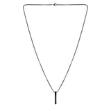 Eclipse Black Axis Bar Pendant Necklace For Men