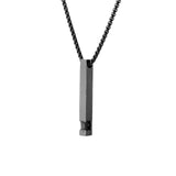 Eclipse Black Axis Bar Pendant Necklace For Men