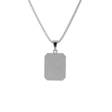 Signature Noir Loop Silver Pendant Necklace For Men