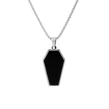 Signature Shadow Crest Silver Pendant Necklace For Men
