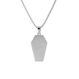 Signature Shadow Crest Silver Pendant Necklace For Men