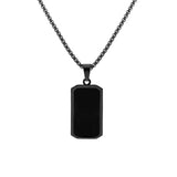 Eclipse Midnight Bar Pendant Necklace For Men