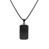 Eclipse Midnight Bar Pendant Necklace For Men
