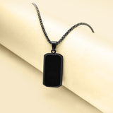 Eclipse Midnight Bar Pendant Necklace For Men