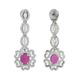 Sparkling Elegance Ruby Radiance Cz Necklace Set