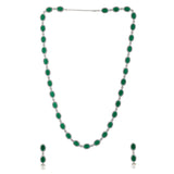 Sparkling Elegance Emerald Grace Cz Necklace Set