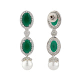 Sparkling Elegance Emerald Grace Cz Necklace Set