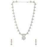 Sparkling Elegance Crystal Bloom Cz Necklace Set