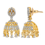 Sparkling Elegance Royal Radiance American Diamond Jhumki Earrings