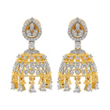 Sparkling Elegance Royal Radiance American Diamond Jhumki Earrings