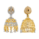 Sparkling Elegance Royal Radiance American Diamond Jhumki Earrings