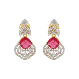 Sparkling Elegance Radiant Loop American Diamond Dangler Earrings