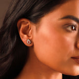 Sparkling Elegance Ruby Royal  Interchangeable American Diamond Jacket Earrings