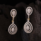Sparkling Elegance Aurelia Teardrop American Diamond Dangler