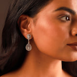 Sparkling Elegance Aurelia Teardrop American Diamond Dangler