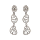 Sparkling Elegance Frost Cascade American Diamond Dangler