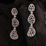 Sparkling Elegance Frost Cascade American Diamond Dangler
