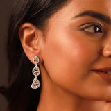 Sparkling Elegance Frost Cascade American Diamond Dangler