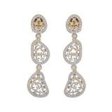Sparkling Elegance Cascade Gold American Diamond Dangler