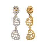 Sparkling Elegance Cascade Gold American Diamond Dangler