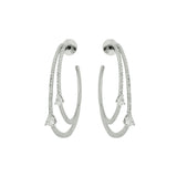 Sparkling Elegance Aurea Halo American Diamond Hoop Earrings
