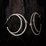 Sparkling Elegance Aurea Halo American Diamond Hoop Earrings