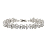 Sparkling Elegance Flora Bloom American Diamond Tennis Bracelet