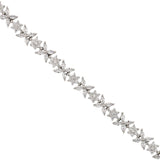Sparkling Elegance Flora Bloom American Diamond Tennis Bracelet
