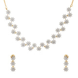 Sparkling Essentials Flora Spark CZ Necklace Set