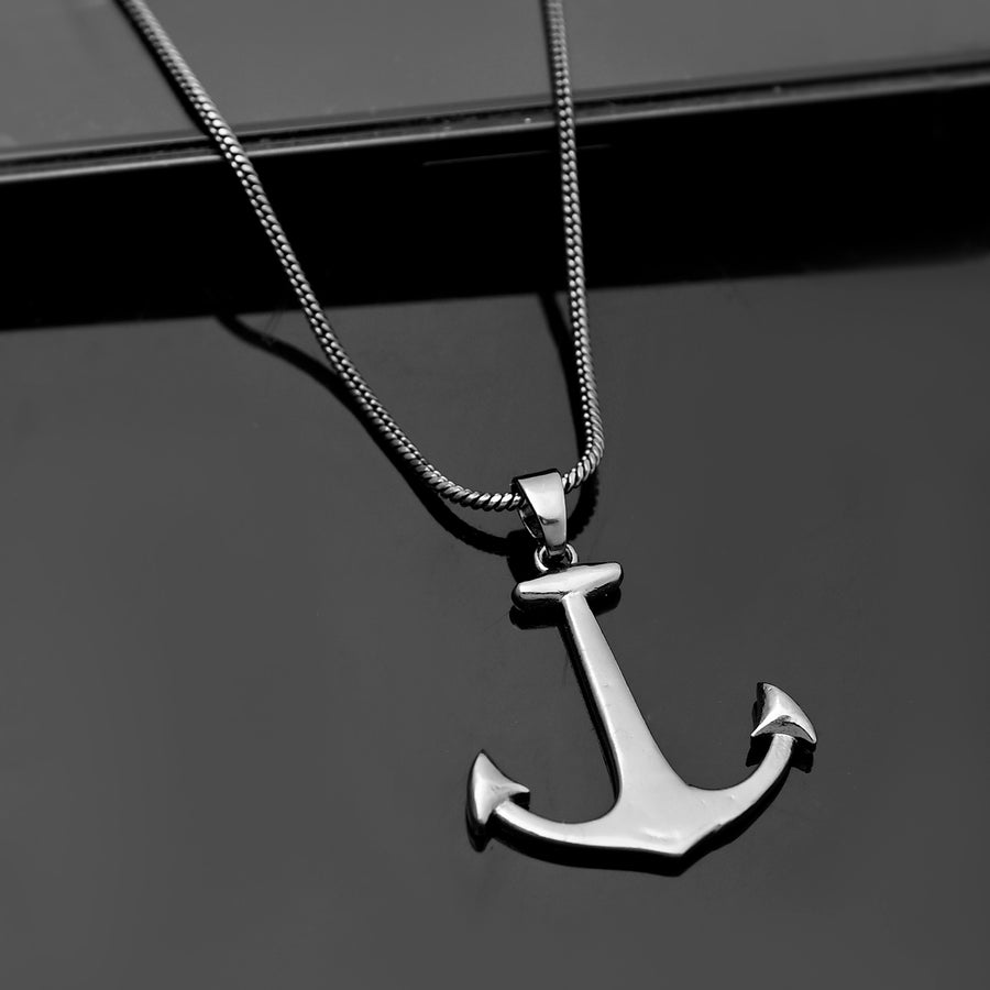 Eclipse Anchor Black Trishul Mens Pendant – VOYLLA