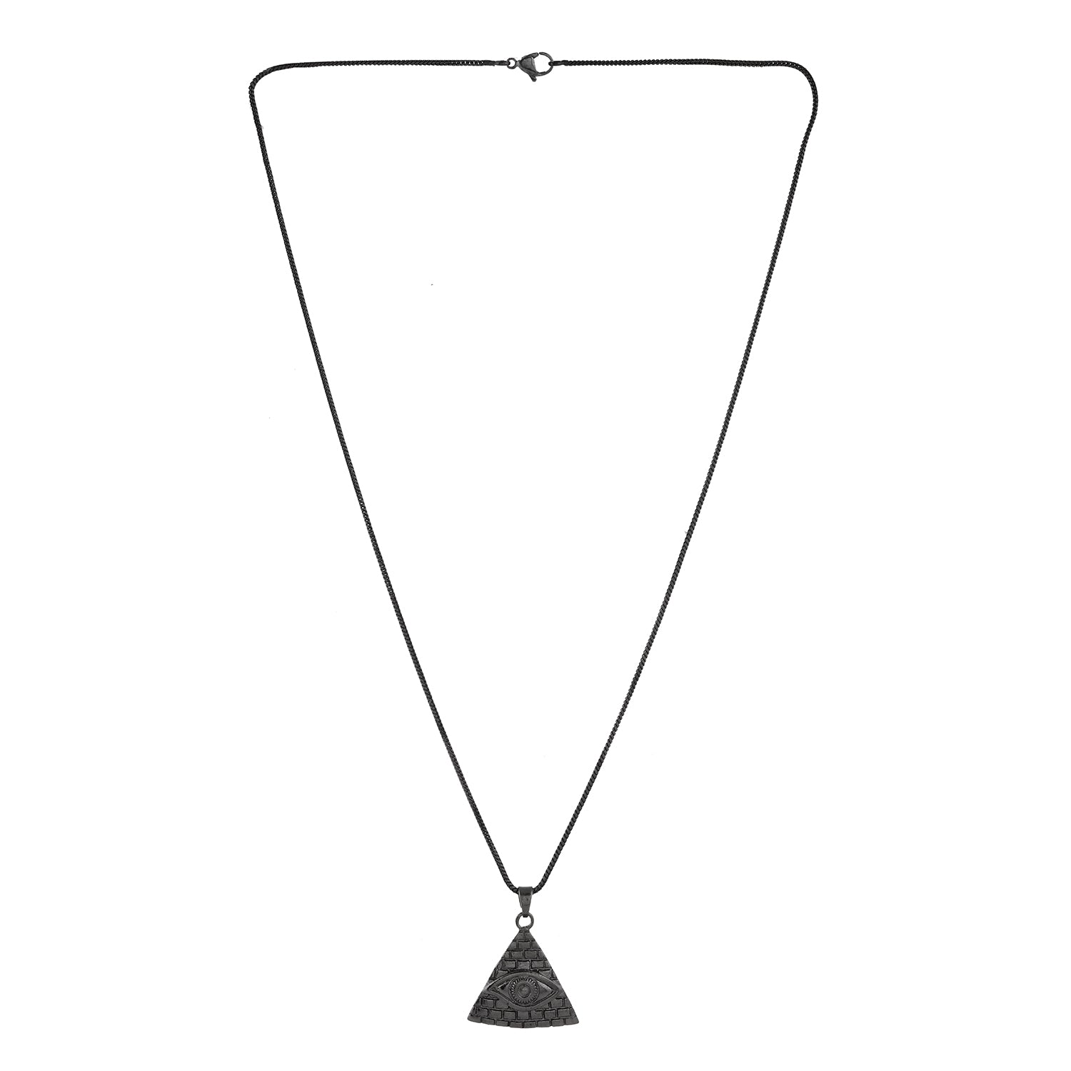 Kao Give All Seeing Eye In Pyramid Inside Triangle Illuminati Symbol Masonic Icon In Circle Round Black Color Vector Illustration Image Outline Contour Line Thin Style - Foto 4