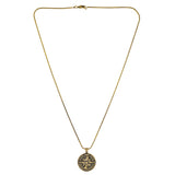 Statement Compass Gold Oxidised Men’s Pendant