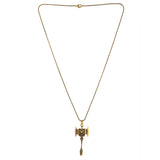 Statement Warrior Axe Gold Oxidised Men’s Pendant