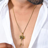 Statement Warrior Axe Gold Oxidised Men’s Pendant