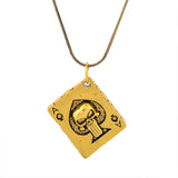 Statement Ace Skull Gold Oxidised Men’s Pendant