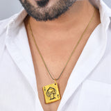 Statement Ace Skull Gold Oxidised Men’s Pendant