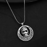 Statement Mummy Skull Silver Oxidised Men’s Pendant