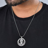 Statement Mummy Skull Silver Oxidised Men’s Pendant