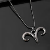 Eclipse Aries Horn Symbol Black Men’s Pendant