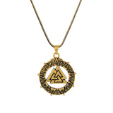 Statement Valknut Star Gold Oxidised Men’s Pendant
