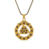 Statement Valknut Star Gold Oxidised Men’s Pendant
