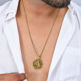 Statement Valknut Star Gold Oxidised Men’s Pendant
