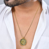 Statement Valknut Sunburst Gold Oxidised Men’s Pendant