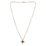 Statement Obsidian Wing Gold Oxidised Men’s Pendant