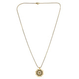 Statement Solar Wheel Gold Oxidised Men’s Pendant