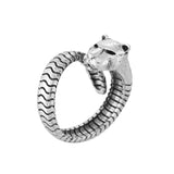Statement Panther Silver Oxidised Men’s Ring