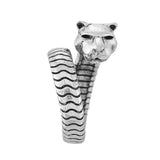 Statement Panther Silver Oxidised Men’s Ring