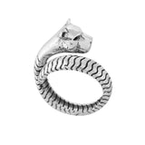Statement Panther Silver Oxidised Men’s Ring